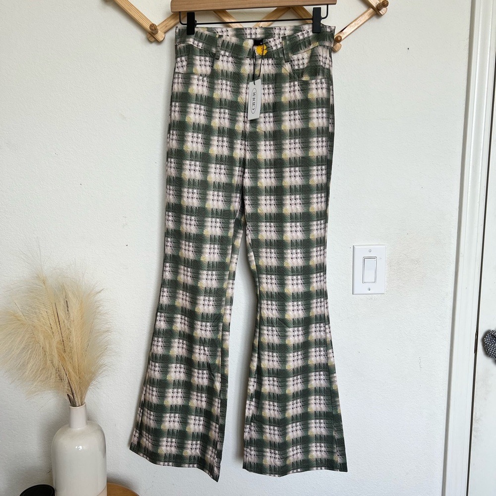 Cider print flare pants
